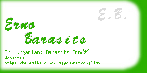 erno barasits business card